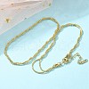 304 Stainless Steel 2 strand Necklaces for Women NJEW-C061-01G-2