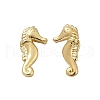 Brass Stud Earrings EJEW-R032-04G-4