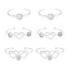 Biyun 4Pcs 2 Style Brass & 2Pcs Iron Cuff Bangle Making DIY-BY0001-23-1