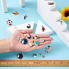 Craftdady 36Pcs 18 Styles Baking Painted Alloy Pendants FIND-CD0001-02-7