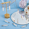 20Pcs Natural Quartz Crystal Pendants PALLOY-AB00128-5