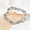 304 Stainless Steel Cable Chain Bracelets for Women Men BJEW-F488-59P-1