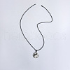 Flat Round with Yin-yang Dragon 201 Stainless Steel Enamel Pendant Necklaces FS-WG9F251-01-3