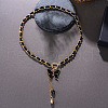 Alloy Black Enamel Tassel Pendant OT Necklaces FS-WG1CDA3-06-1