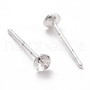925 Sterling Silver Post Stud Earring Settings STER-Z002-01D-S-2