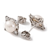 Mother's Day Jewellery 925 Sterling Silver Square Stud Earrings EJEW-C115-03P-2