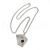 Alloy Full Crystal Rhinestone Playing Cards Pendant Necklaces NJEW-R001-01P-02-3