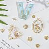 Olycraft 144Pcs 9 Styles Hollow Alloy Cabochons MRMJ-OC0002-41-7