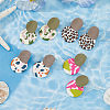 FIBLOOM 4 Pairs 4 Style Polymer Clay Dangle Stud Earrings with 316 Surgical Stainless Steel Pins EJEW-FI0002-44-5