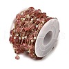 Handmade Natural Strawberry Quartz Nuggest Beaded Chains CHC-F020-04G-09-3
