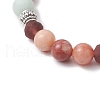 Natural Amazonite & Pink Aventurine & Glass Beads Stretch Bracelets for Women Men BJEW-JB11383-4