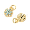Brass Micro Pave Cubic Zirconia Pendants KK-U056-12G-2