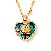 Barss Heart Flower Pendant Necklaces for Women NP0724-1-1