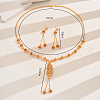 Alloy Geometric Vintage Fringe Necklace & Earrings Set for Women Banquet Engagement UF6584-3