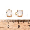 Brass Micro Pave Cubic Zirconia Pendants KK-D382-04G-03-3