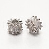 Brass Micro Pave Grade AAA Cubic Zirconia Beads ZIRC-O010-06P-NR-1