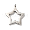 Non-Tarnish 304 Stainless Steel Pendants STAS-M311-10P-2