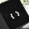Brass Micro Pave Clear Cubic Zirconia Stud Earrings EJEW-R016-01G-01-3
