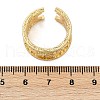 Star Pattern Hollow Brass Open Cuff Rings for Women RJEW-G343-06G-5