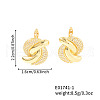 Elegant Brass Clear Cubic Zirconia Twist Stud Earrings NN5880-1-4