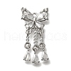 Rack Plating Brass Micro Pave Cubic Zirconia Pendants KK-M014-07P-1