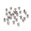 Tarnish Resistant 201 Stainless Steel Corrugated Beads STAS-S103-17C-P-1