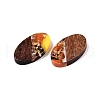 Transparent Resin and Walnut Wood Pendants RESI-T057-03M-2