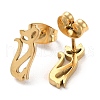 304 Stainless Steel Stud Earrings EJEW-B022-04G-2