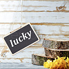 DELORIGIN 10Pcs Mini Wooden Hanging Chalkboard HJEW-DR0001-04-5