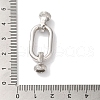 Rectangle Rack Plating Brass Fold Over Clasps KK-A225-01B-P-3