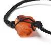 Macrame Pouch with Natural Mixed Gemstone Braided Bead Bracelets BJEW-JB06616-6