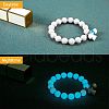 2 Strands Synthetic Luminous Stone Round Beads Strands G-SZ0001-84A-5