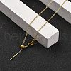 Ion Plating(IP) 304 Stainless Steel Cable Chain Necklaces NJEW-K255-24G-3