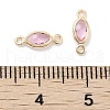 Brass Glass Connector Charms KK-C077-07G-02-3