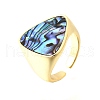 Ocean Styles Brass Cuff Rings for Women RJEW-F184-18G-2