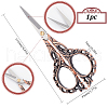 SUNNYCLUE 1Pc Peach Blossom Stainless Steel Scissors AJEW-SC0002-78B-2