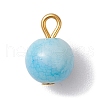 Opaque Crackle Glass Pendants PALLOY-JF02851-3