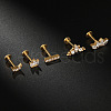 G23 Titanium Micro Pave Clear Cubic Zirconia Internally Threaded Labrets WGF680D-06-3
