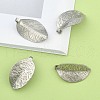 Tarnish Resistant 304 Stainless Steel Leaf Pendants STAS-S040-07P-6