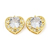 Rack Plating Brass Micro Pave Clear Cubic Zirconia Pendants KK-Z053-16G-1