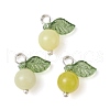 Natural Lemon Jade Fruit Charms PALLOY-JF02431-05-1