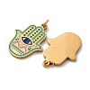 304 Stainless Steel Enamel Pendants STAS-U061-29G-2