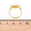 Adjustable Brass Heart with Virgin Mary Rings for Women RJEW-U047-34G-5