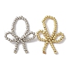 Bowknot CCB Plastic Round Beads Stretch Rings for Women RJEW-S412-05A-2