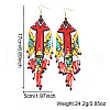 Bohemian Style Handmade Glass Seed Beads Tassel Dangle Earrings ER5285-4