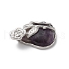 Natural Amethyst Pendants G-B042-01P-05-3