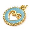 Brass Enamel Pendants KK-K339-07G-02-2