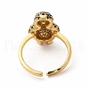 Cubic Zirconia Penguin Open Cuff Ring KK-A180-55G-3