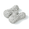 Rack Plating Brass Clear Cubic Zirconia Pendants KK-S378-01P-W-2