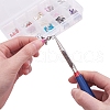 Set of 3 Jewelry Making Supplies Craft DIY Pliers Tool Set Flat Nosed Round Nosed Wire Cutter Pliers Blue TOOL-YW0001-07-6
